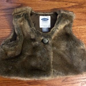 3-6 M Tan/Brown Fur Vest